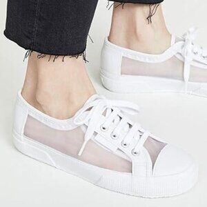 Superga Women's 2750 Mattnetw Mesh Sneaker in White Size